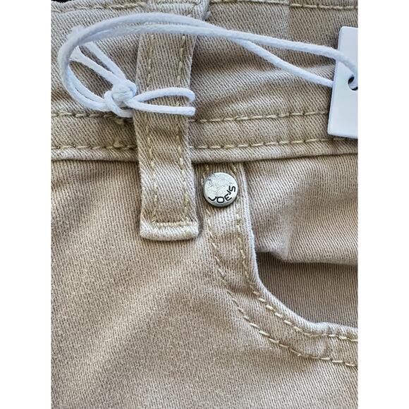 Joe's Jeans Girls Straight Mid Rise Chino Pants in Tan - Picture 6 of 8